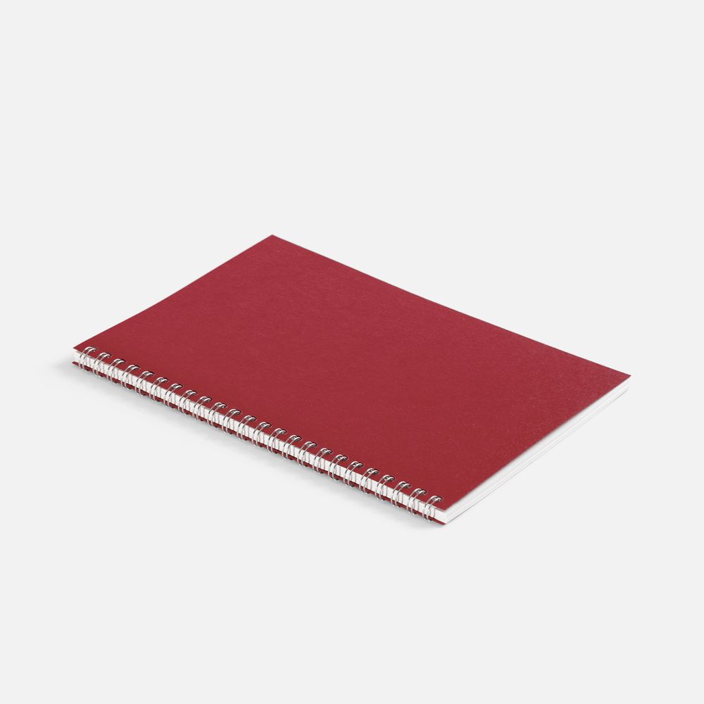 Блокнот Salvador в клетку, красный ver.2 с логотипом