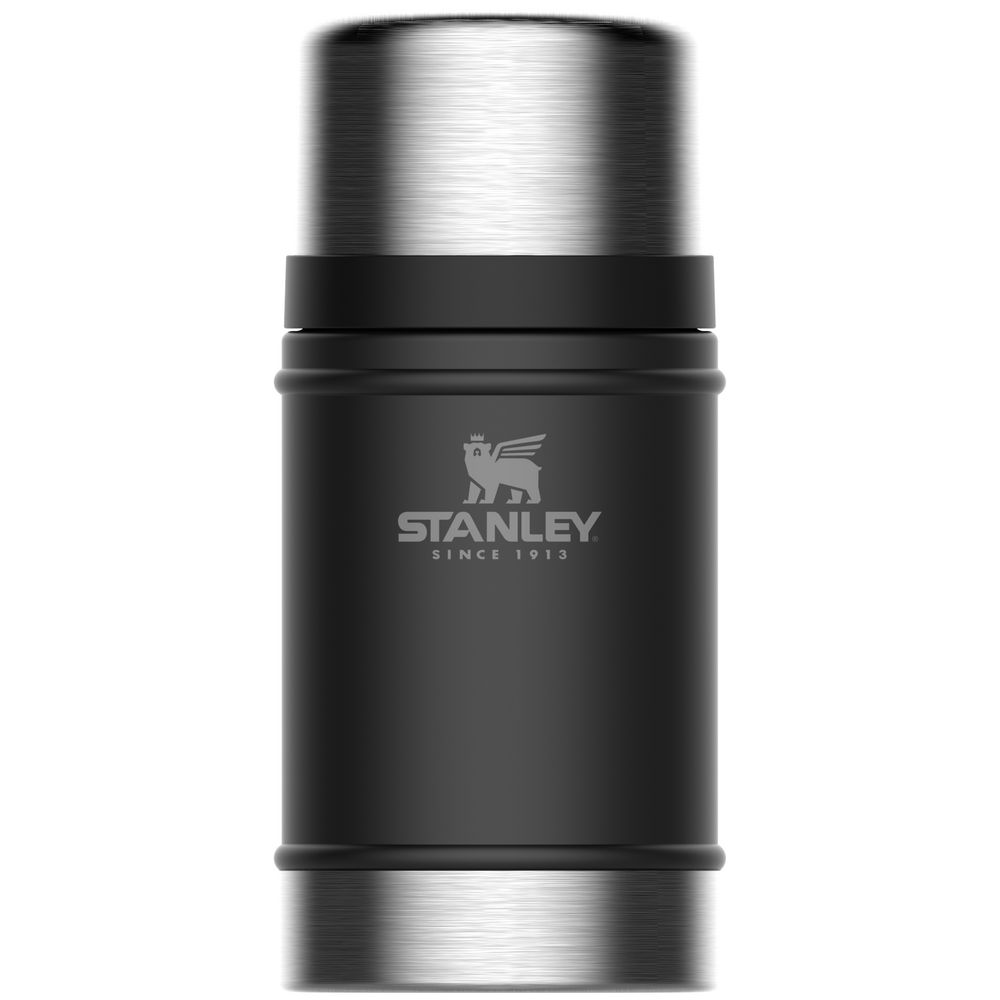 Термос для еды Stanley Classic 700, черный с логотипом