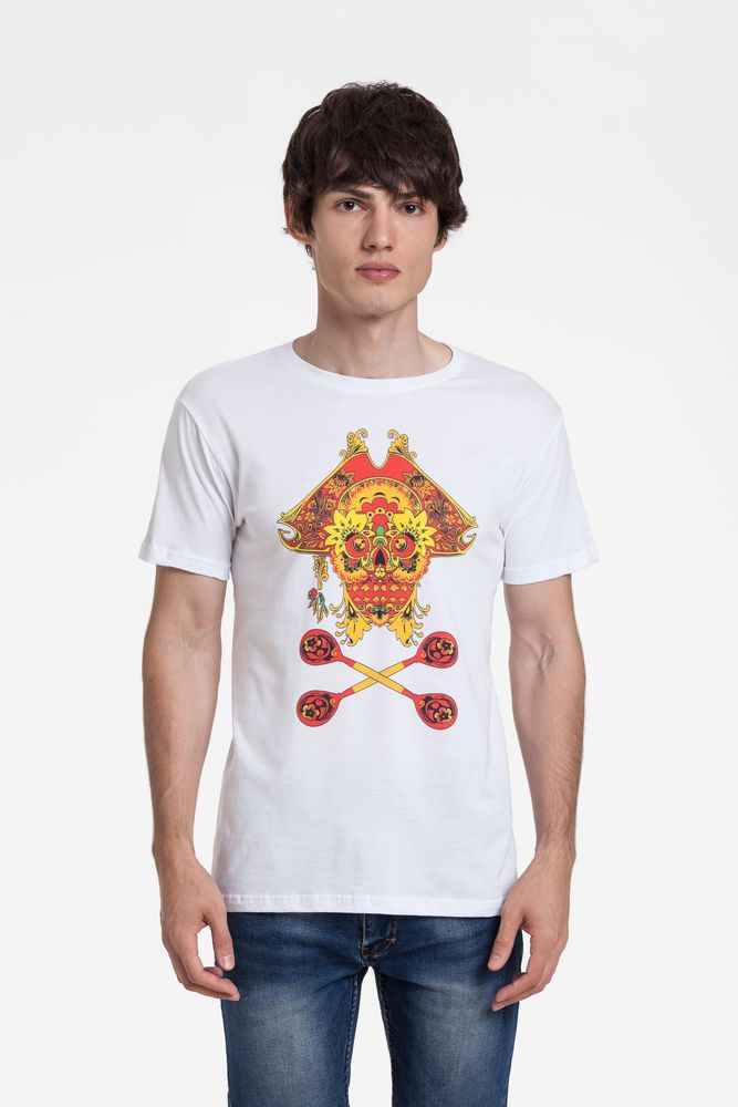 Футболка Yo Ho Hohloma, белая с логотипом