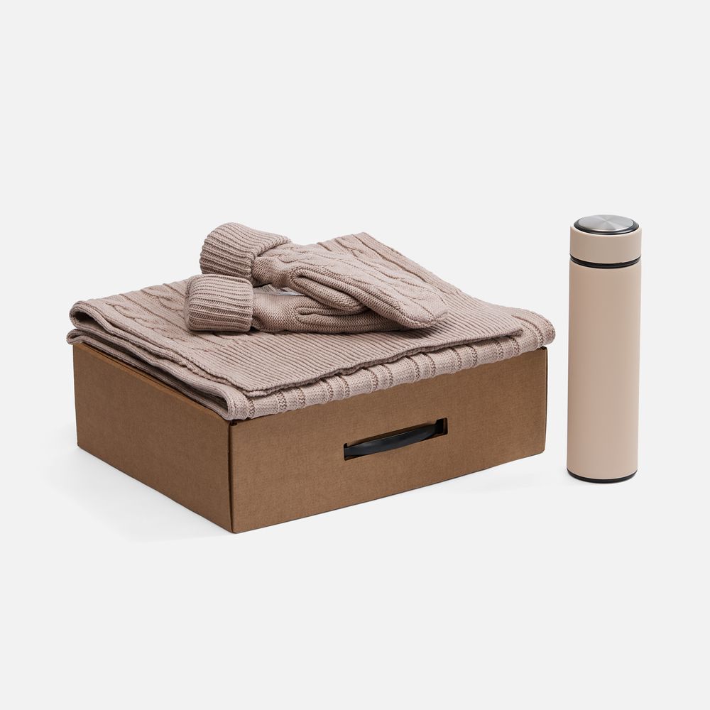 Набор Wintrish, бежевый меланж с логотипом