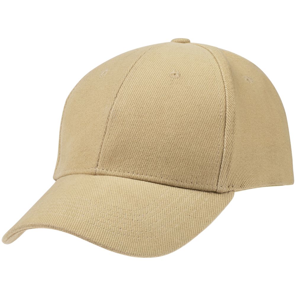 Бейсболка Hillside, бежевая с логотипом