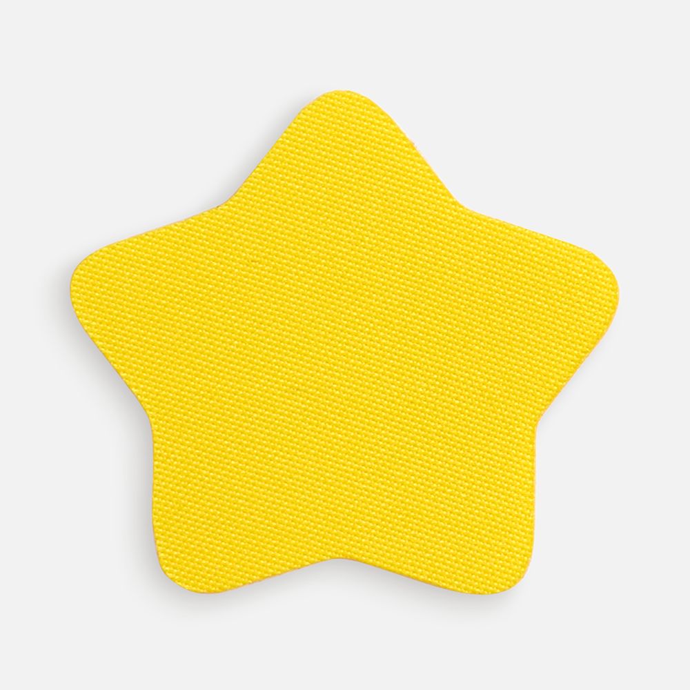 Наклейка тканевая Lunga Bial, M, желтая с логотипом