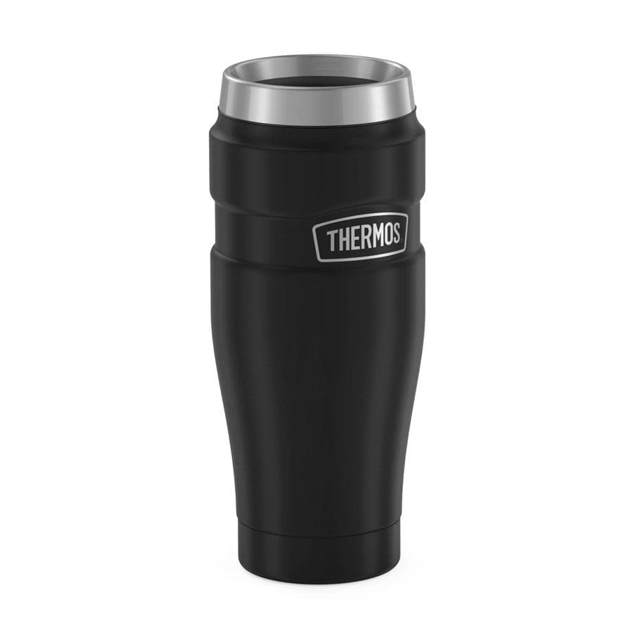 Термокружка King 470, черная с логотипом