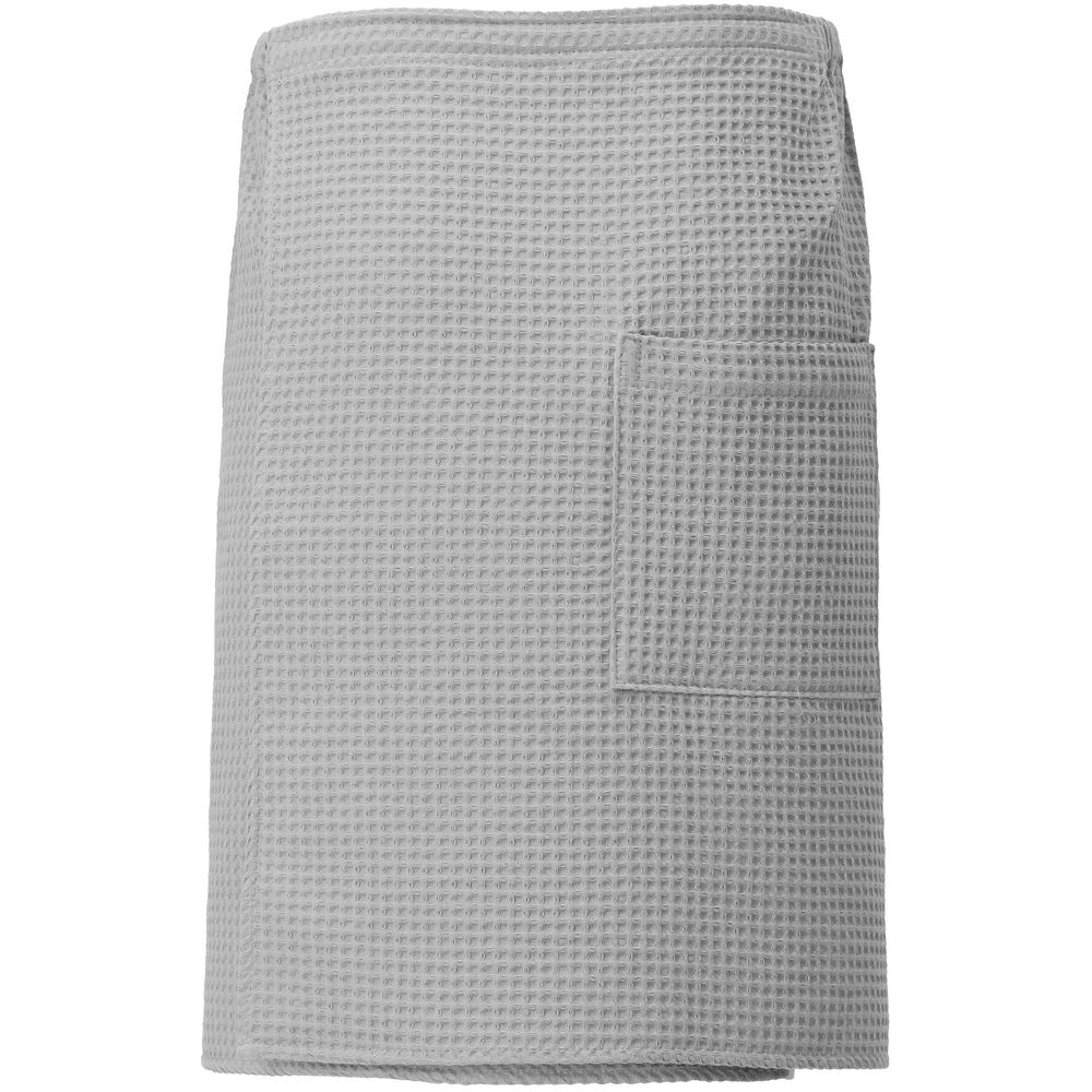 Килт вафельный мужской Onsen, светло-серый, единый размер с логотипом