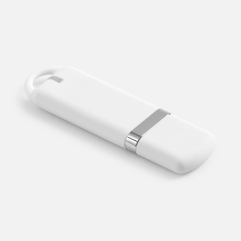 Флешка Memo, 8 Гб, белая с логотипом