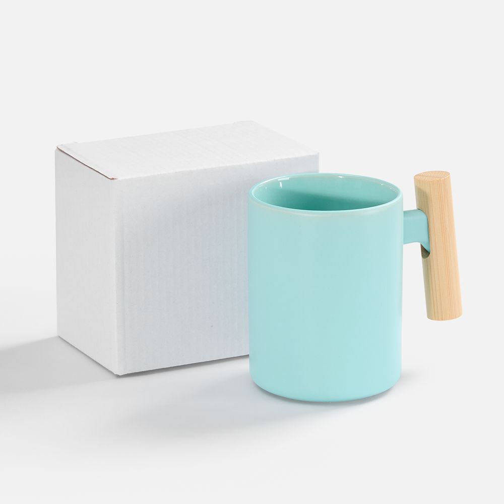 Кружка для сублимационной печати Ecogrami, голубая с логотипом