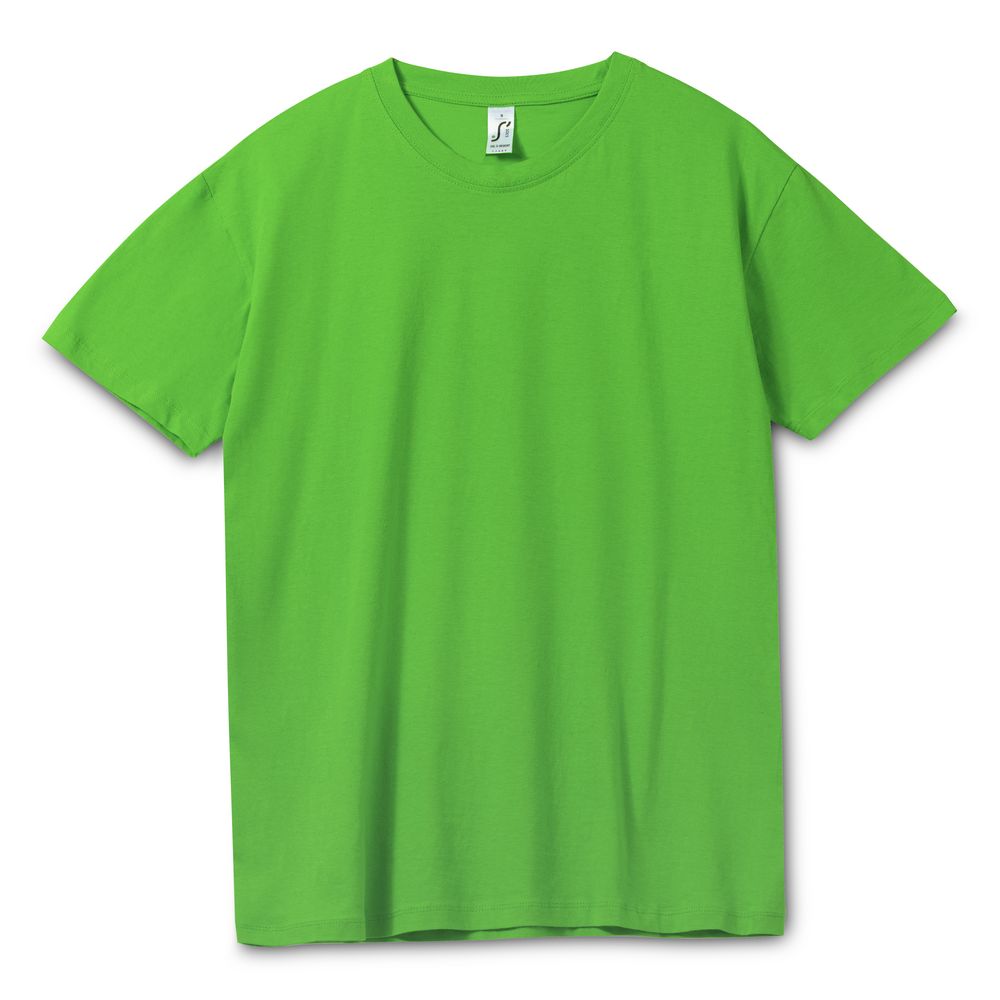 Футболка унисекс Regent 150, зеленый лайм с логотипом