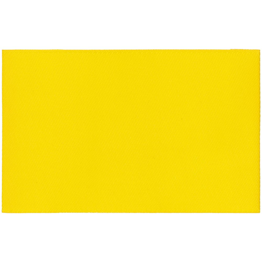 Лейбл тканевый Epsilon, XL, желтый с логотипом