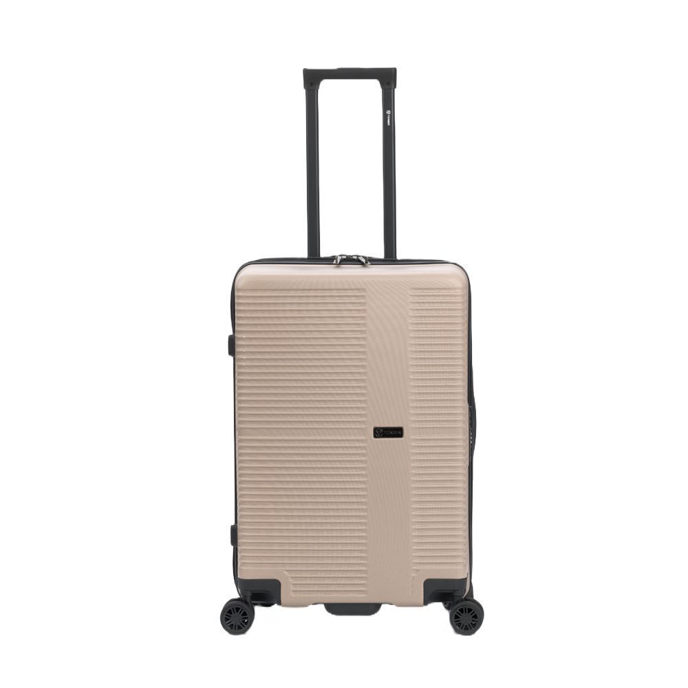 Чемодан Elton M, бежевый с логотипом