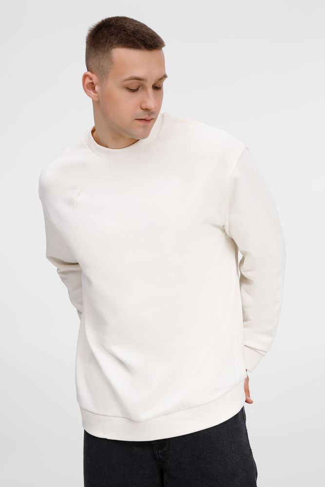 Свитшот унисекс Sinkopa, молочно-белый с логотипом