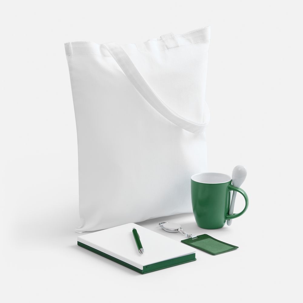 Набор Welcome Pack, зеленый с белым с логотипом