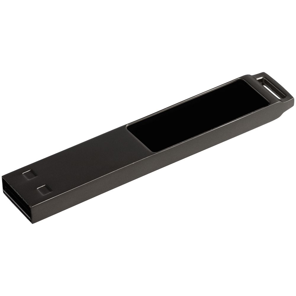 Флешка markBright Black с зеленой подсветкой, 32 Гб с логотипом