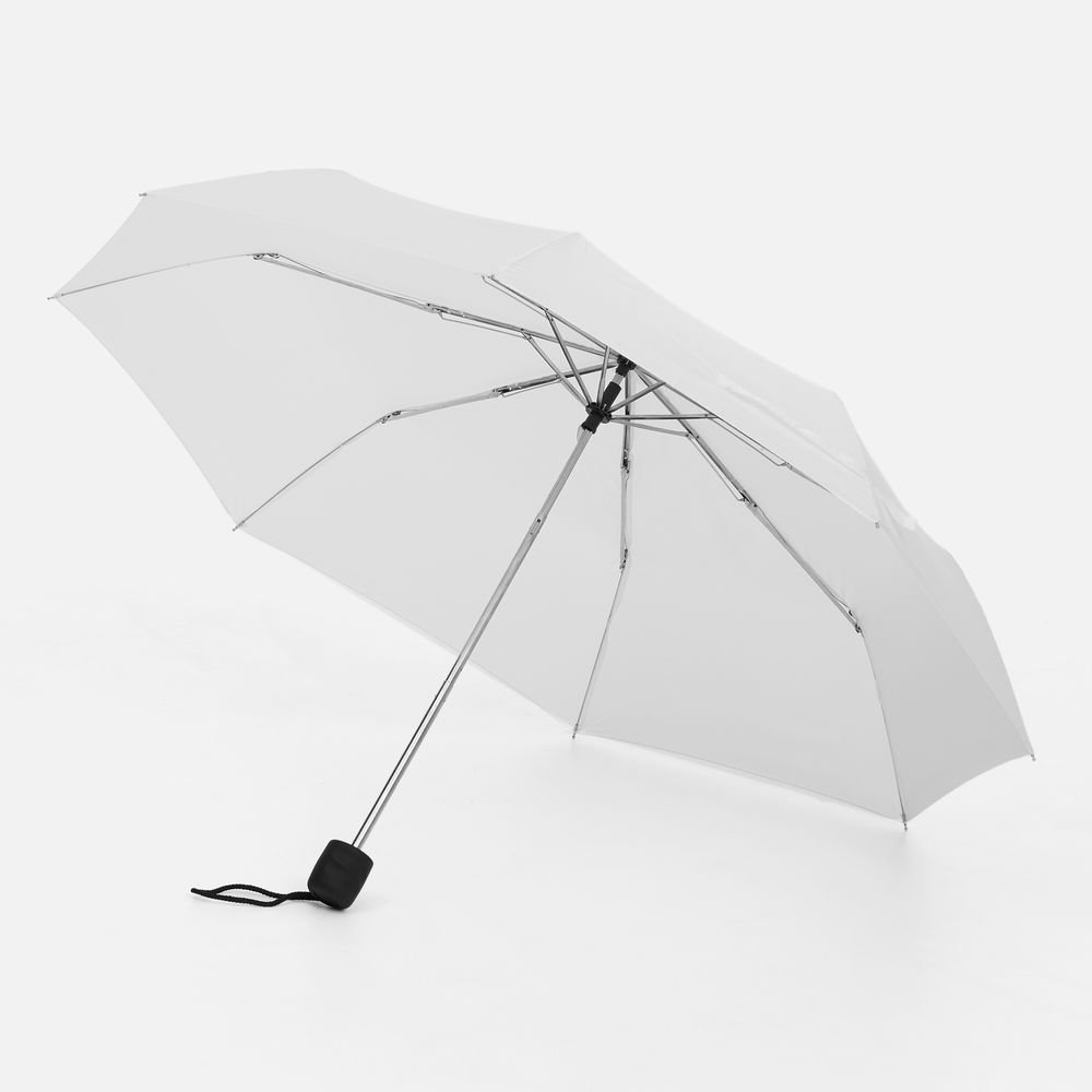Зонт складной Basic, белый с логотипом