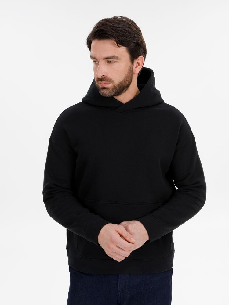 Худи оверсайз унисекс Snuggie, черное с логотипом