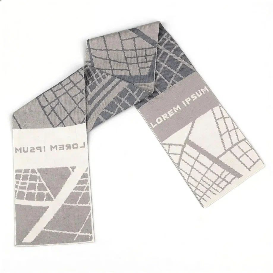 Шарф на заказ Tricksy Light, M, полушерсть с логотипом