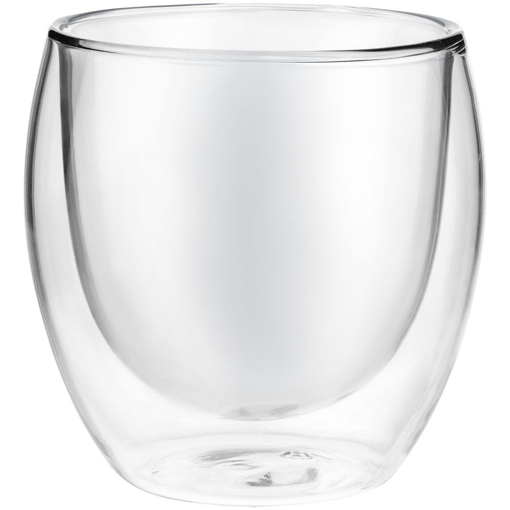 Стакан с двойными стенками Glass Bubble, бесцветный с логотипом