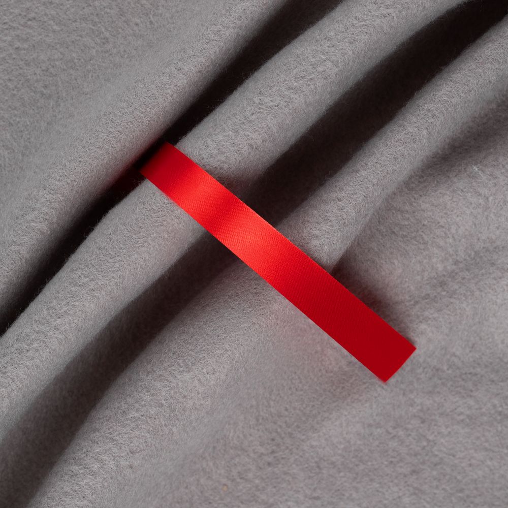 Лента сатиновая Satin 10 S, красная, 50 см с логотипом