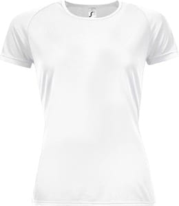 Футболка женская Sporty Women 140, белая с логотипом
