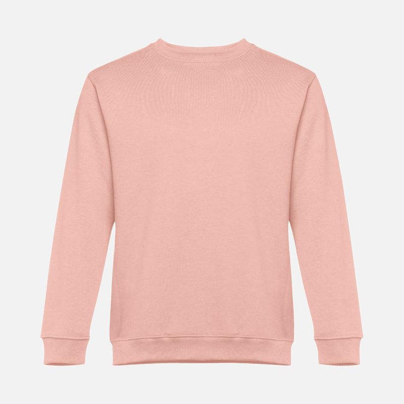 Свитшот унисекс Delta, розовый (лососевый) с логотипом