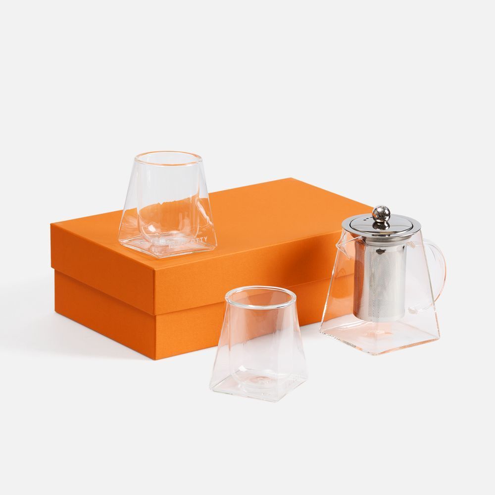 Чайный набор Quadroni в оранжевой коробке с логотипом