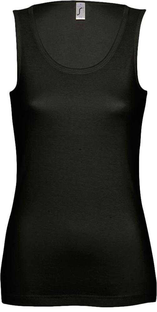 Майка женская Jane 150, черная с логотипом