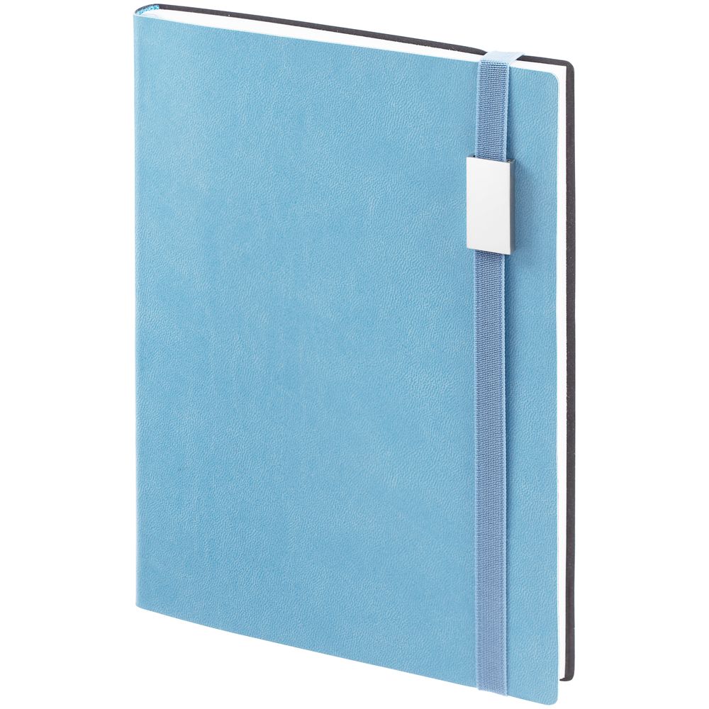 Ежедневник Vivian Metal, недатированный, голубой с логотипом