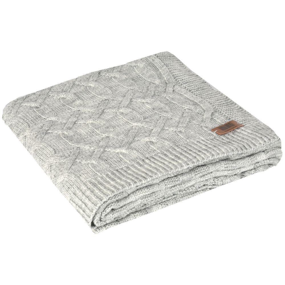 Плед Vermont, серый с логотипом