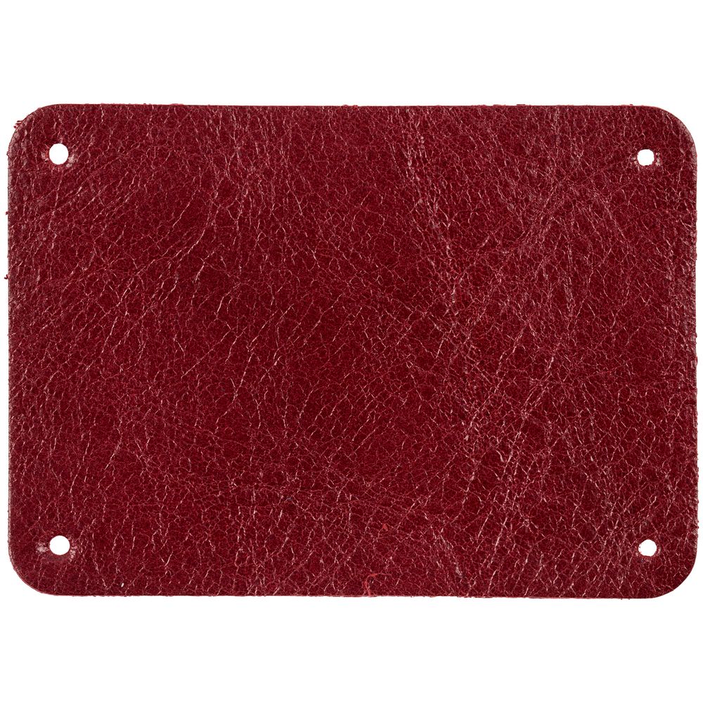 Лейбл кожаный Beta, XL, красный с логотипом