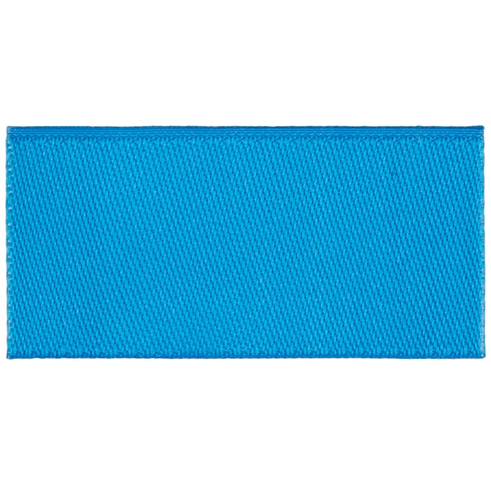 Лейбл тканевый Epsilon, XXS, голубой с логотипом