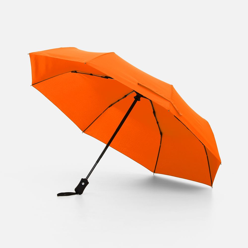 Зонт складной Monsoon, оранжевый с логотипом