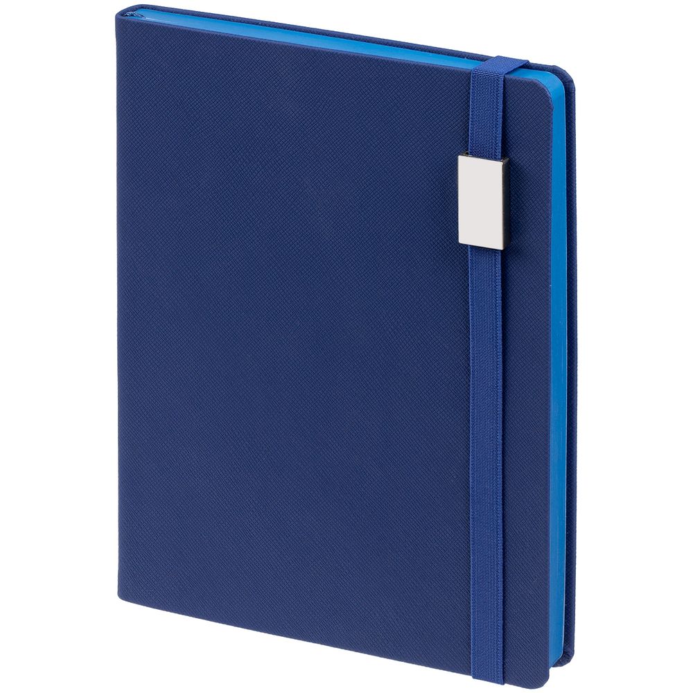 Ежедневник Must Metal, датированный, синий с логотипом