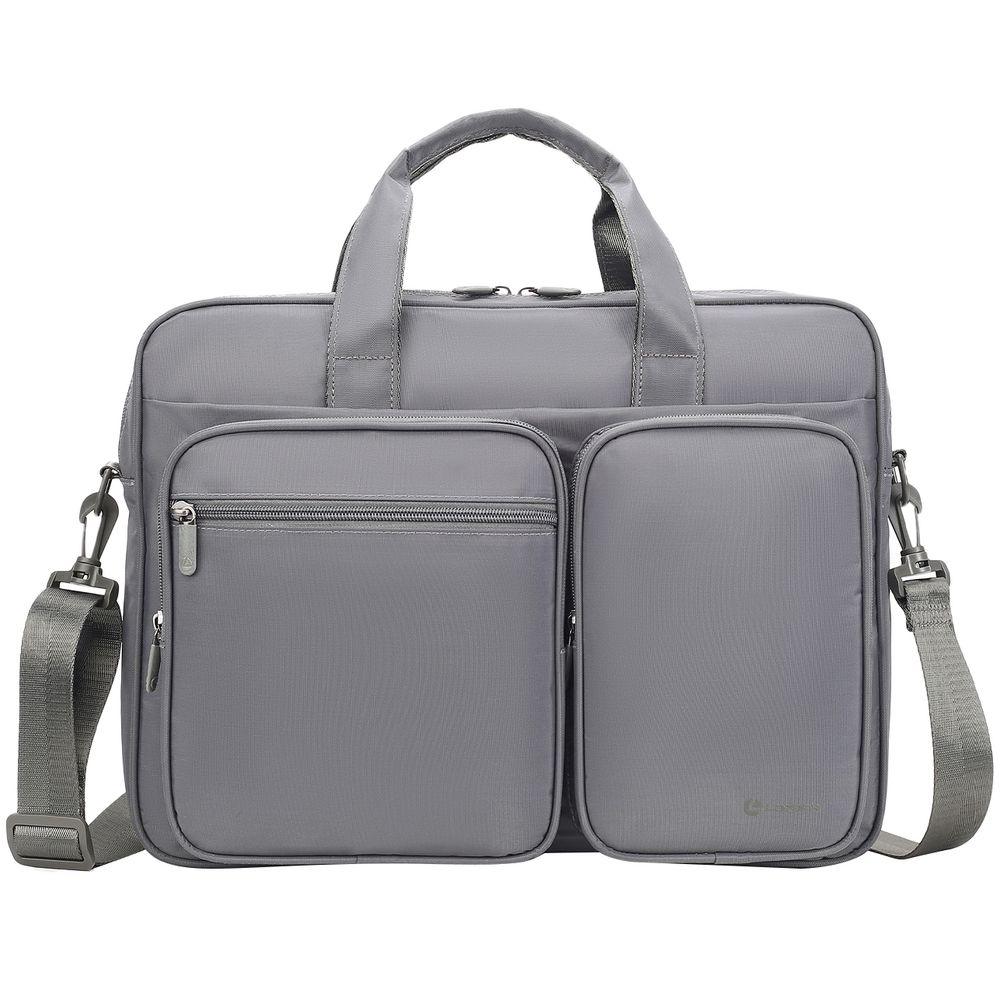 Сумка для ноутбука L266, темно-серая с логотипом