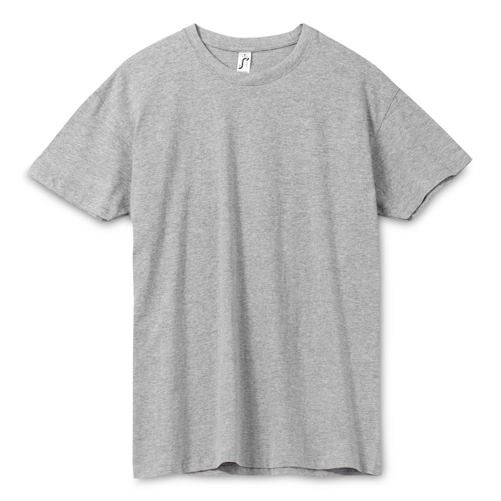 Футболка унисекс Regent 150, серый меланж с логотипом