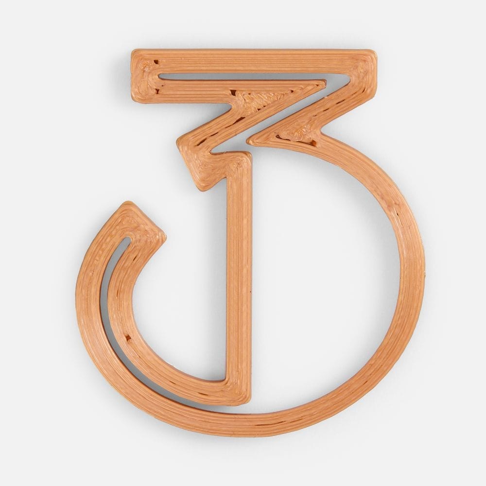 Подвеска Symbol, 3D-печать на заказ, цифра 3 с логотипом