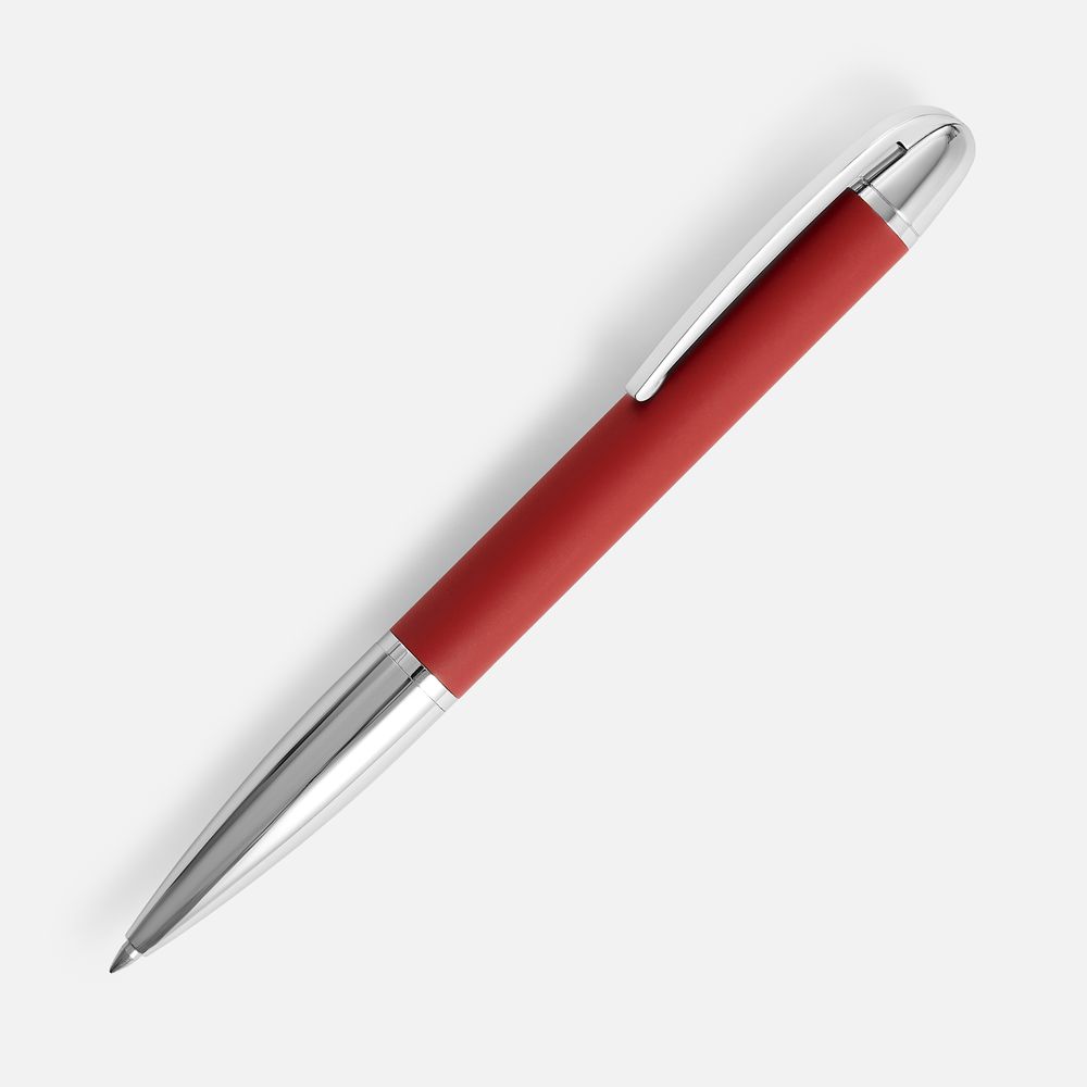 Ручка шариковая Arc Soft Touch, красная с логотипом