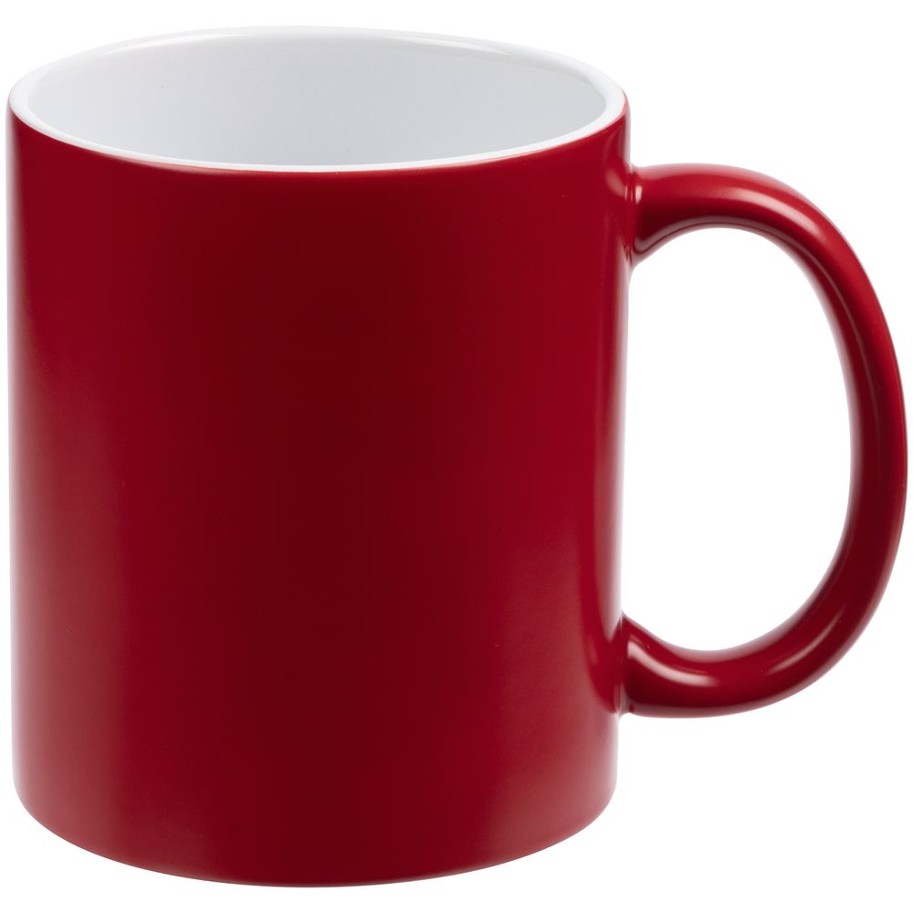 Кружка «Хамелеон», глянцевая, красная с логотипом