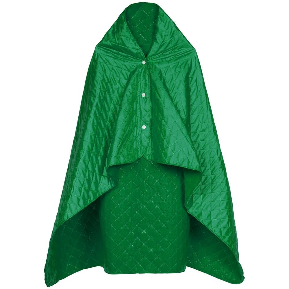 Плед-пончо для пикника SnapCoat, зеленый с логотипом