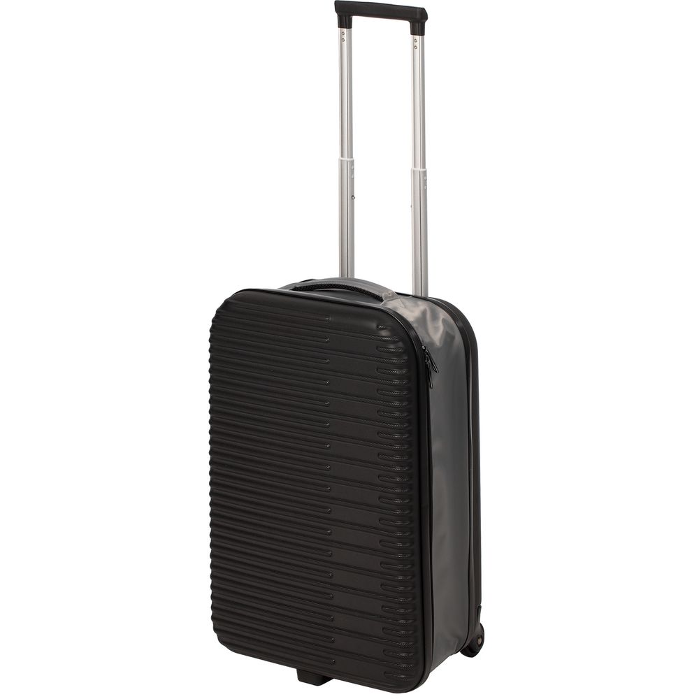 Чемодан Bonfold, черный с серым с логотипом