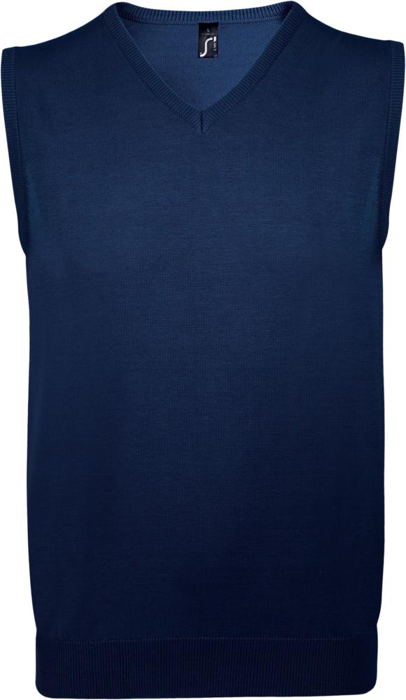 Жилет унисекс Gentlemen, темно-синий с логотипом