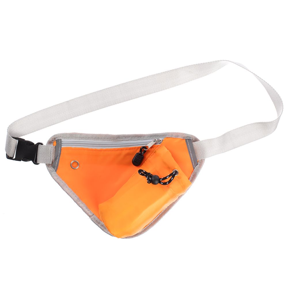 Сумка поясная с отделением для бутылки Waterun, оранжевая с логотипом