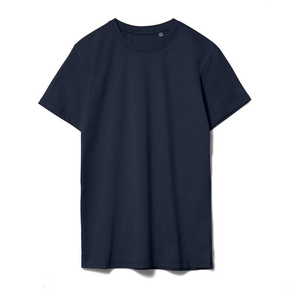 Футболка унисекс T-Bolka 160, темно-синяя с логотипом