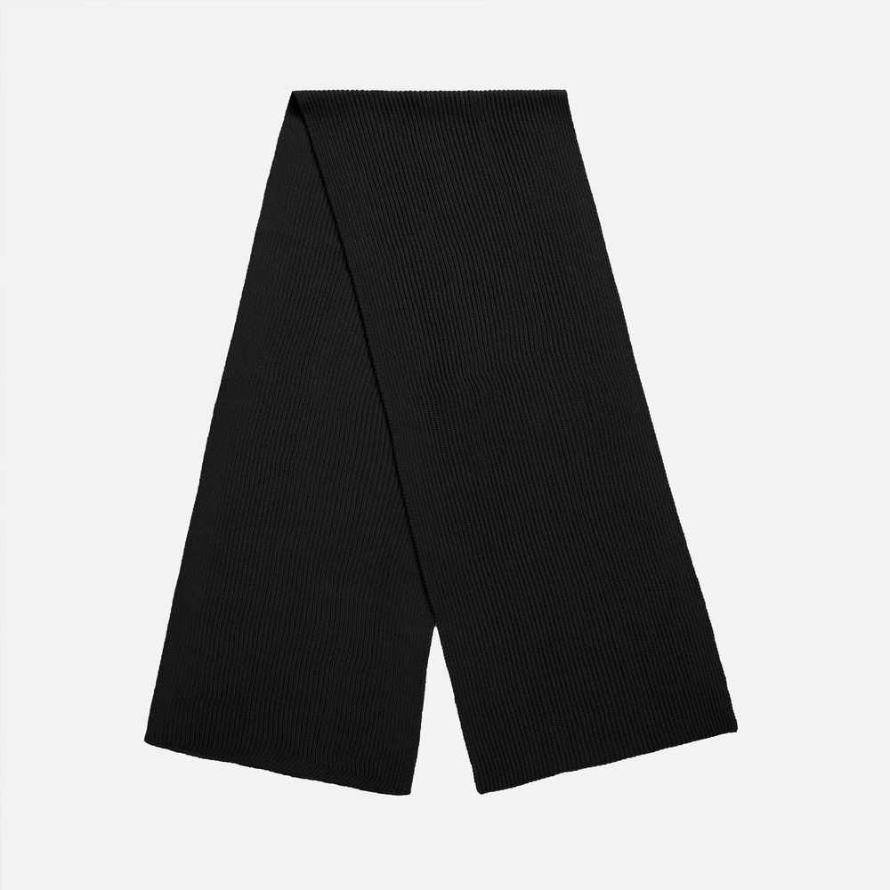 Шарф Nobilis Mono, черный с логотипом