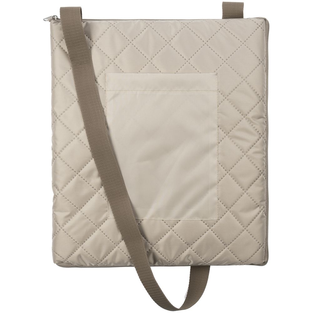 Плед для пикника Soft & Dry, бежевый с логотипом