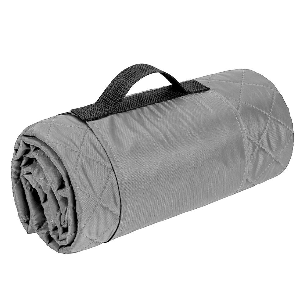 Плед для пикника Comfy, серый с логотипом