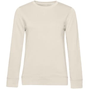 Свитшот женский BNC Inspire (Organic), молочно-белый с логотипом