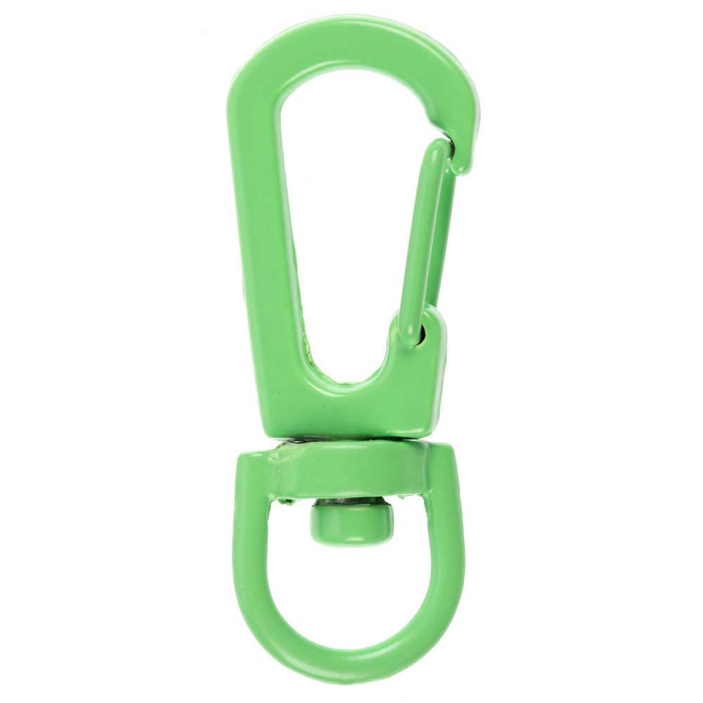 Застежка-карабин Snap Hook, S, зеленый неон с логотипом