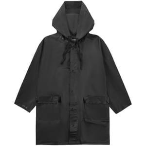 Дождевик детский RainDrop Kids, черный с логотипом