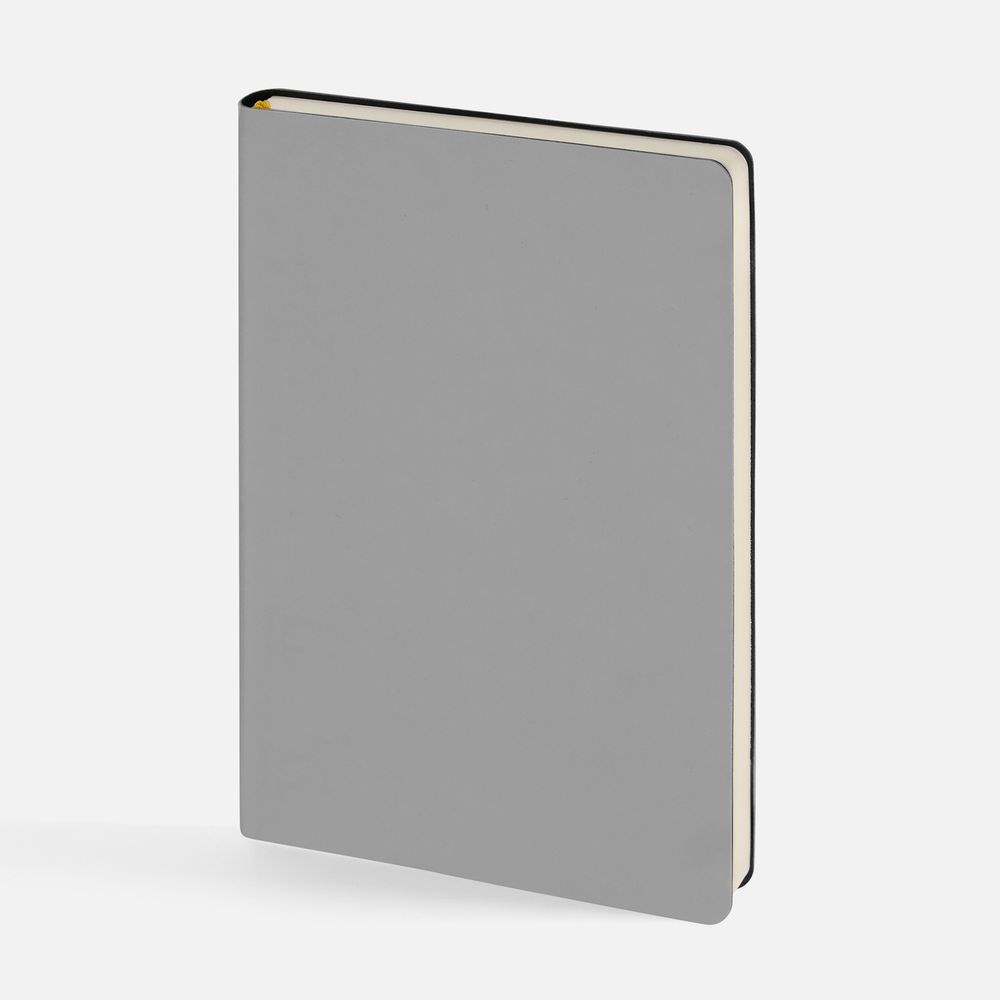 Ежедневник Flex Shall New, недатированный, серый с логотипом