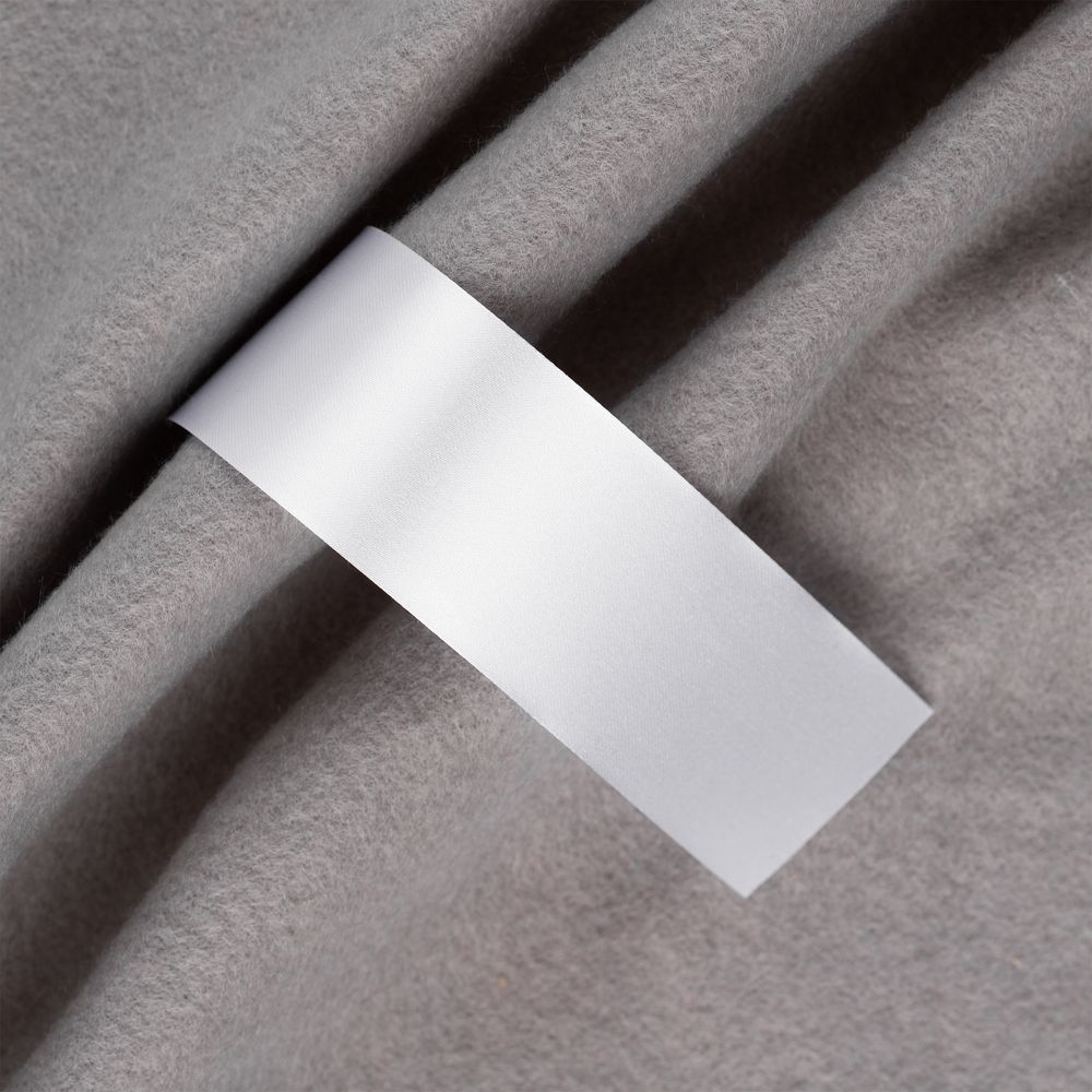 Лента сатиновая Satin 35 М, белая, 100 см с логотипом