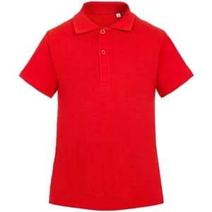 Рубашка поло детская Virma Kids, красная с логотипом